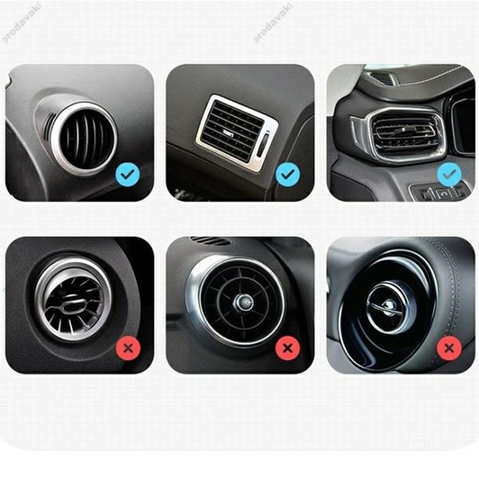 Автомобільний тримач із бездротовою зарядкою Usams US-CD164 Magnetic for vent grille Black